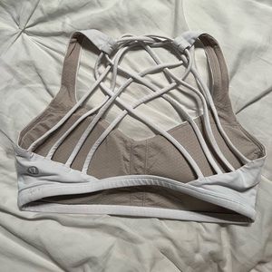 White Lululemon sports bra